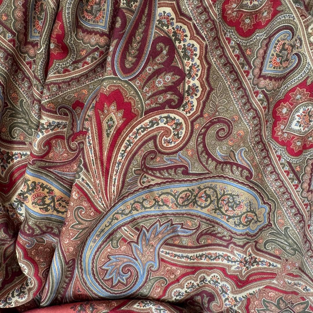 美品⭐︎ETRO エトロ⭐︎ペイズリー柄大判ストール ウール×シルク