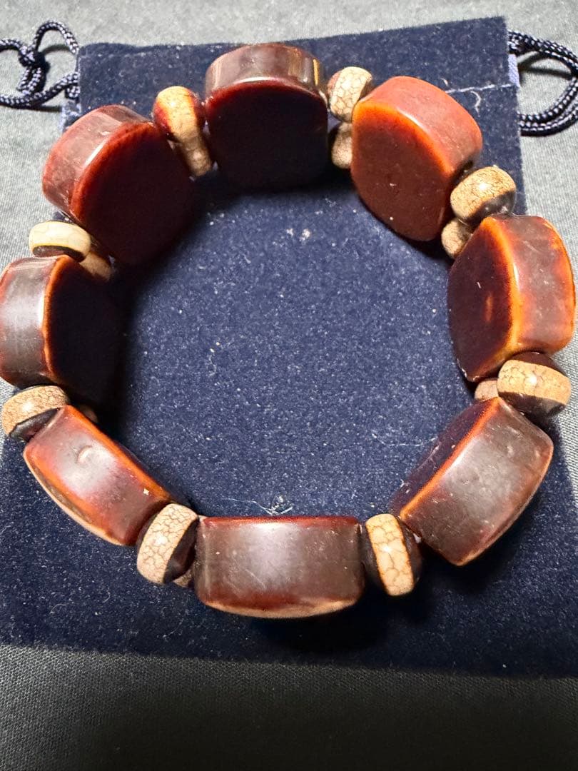 台湾龍紋天珠‼️西蔵老礦玉髄龍紋八大吉祥天珠バングルブレス