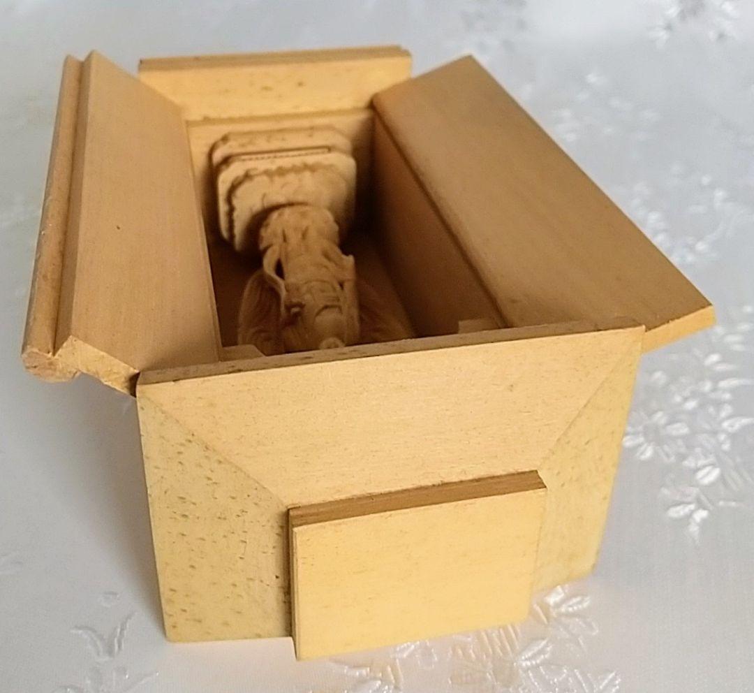 十一面観音菩薩像【極小】#405 厨子入り 木彫 仏像