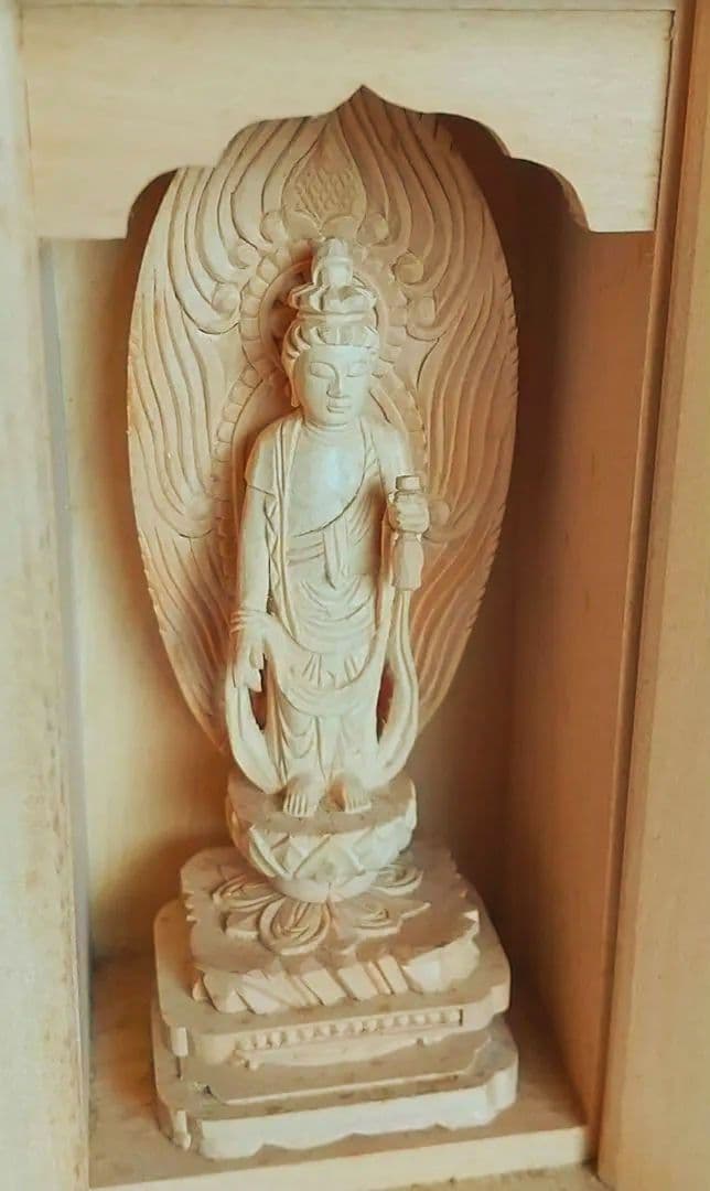 十一面観音菩薩像【極小】#405 厨子入り 木彫 仏像