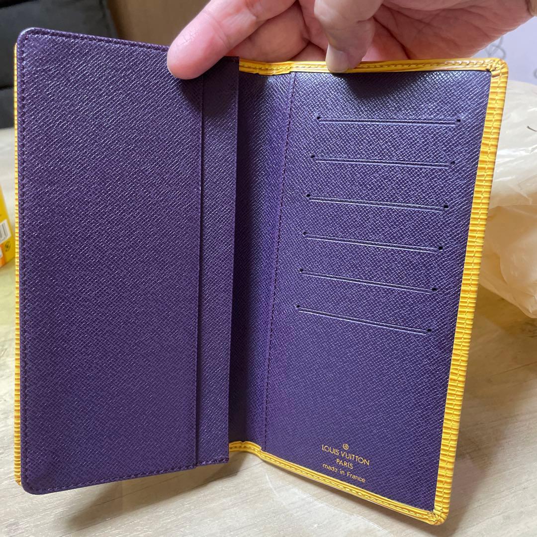 おかめ　Louis Vuitton エピ　イエロー✖️パープル札入れ