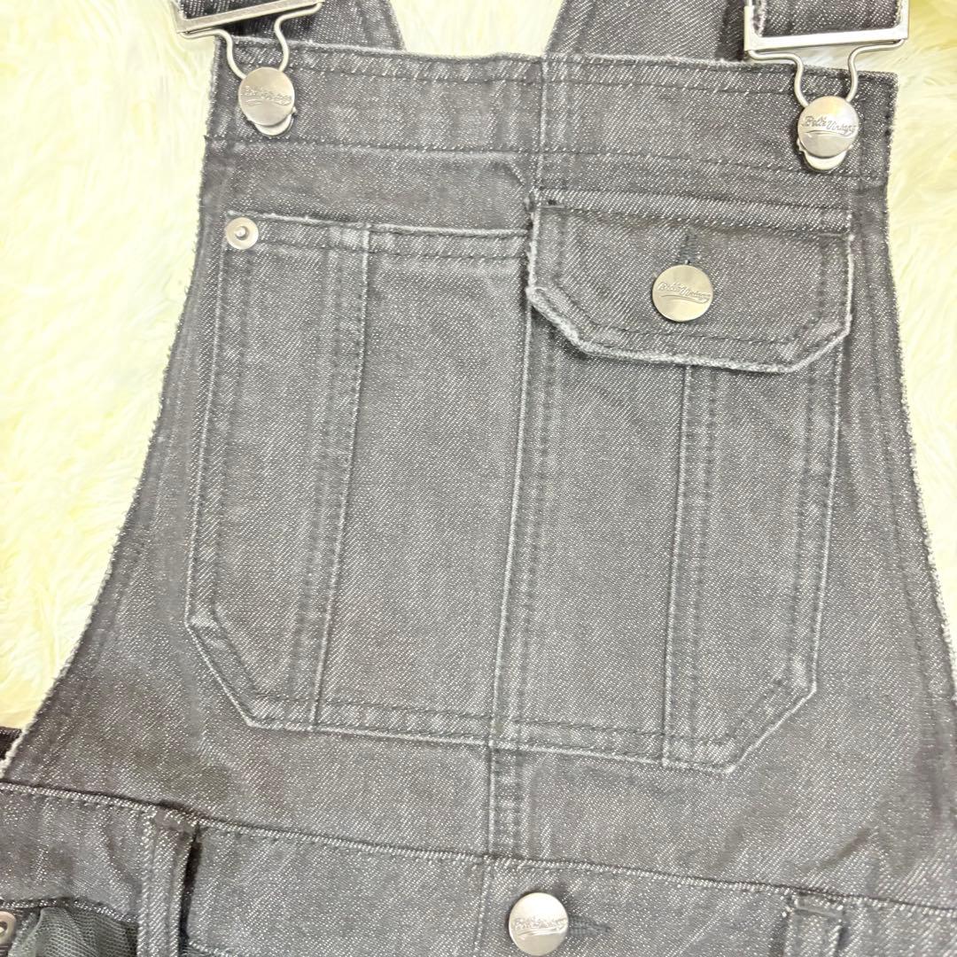 美品✨ラベルエチュード❤️ボリュームチュール×オーガンジーデニムサロペットF 黒