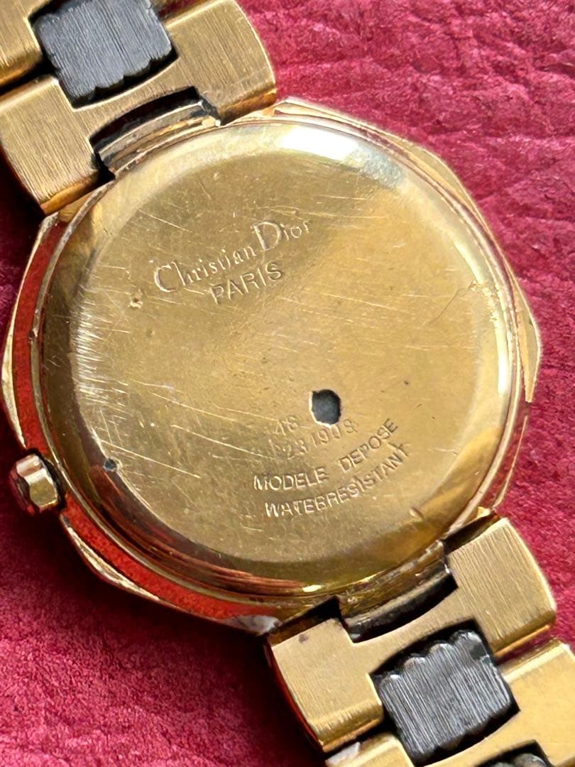Christian Dior クォーツ腕時計 ゴールド/シルバー稼働品