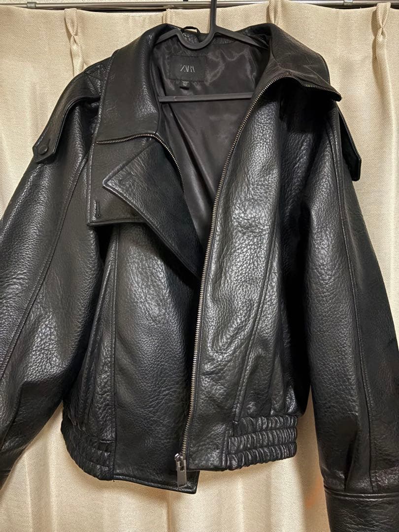 ZARA フェイクレザージャケット　ブラック　新品未使用