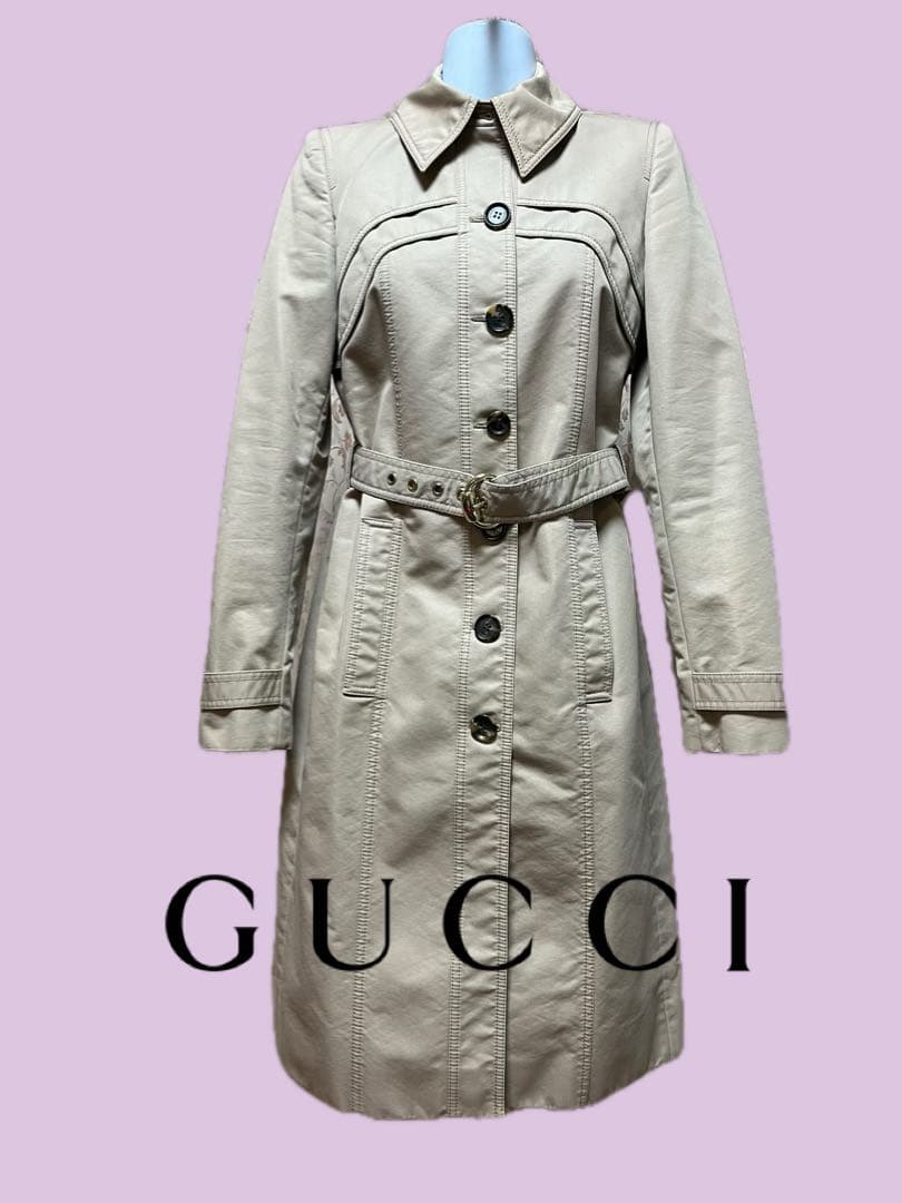 GUCCI ベージュ トレンチコート 36【値段交渉受け付けます】