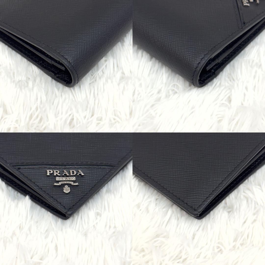 未使用級✨RFID内蔵 PRADA プラダ サフィアーノレザー 長財布 二つ折り