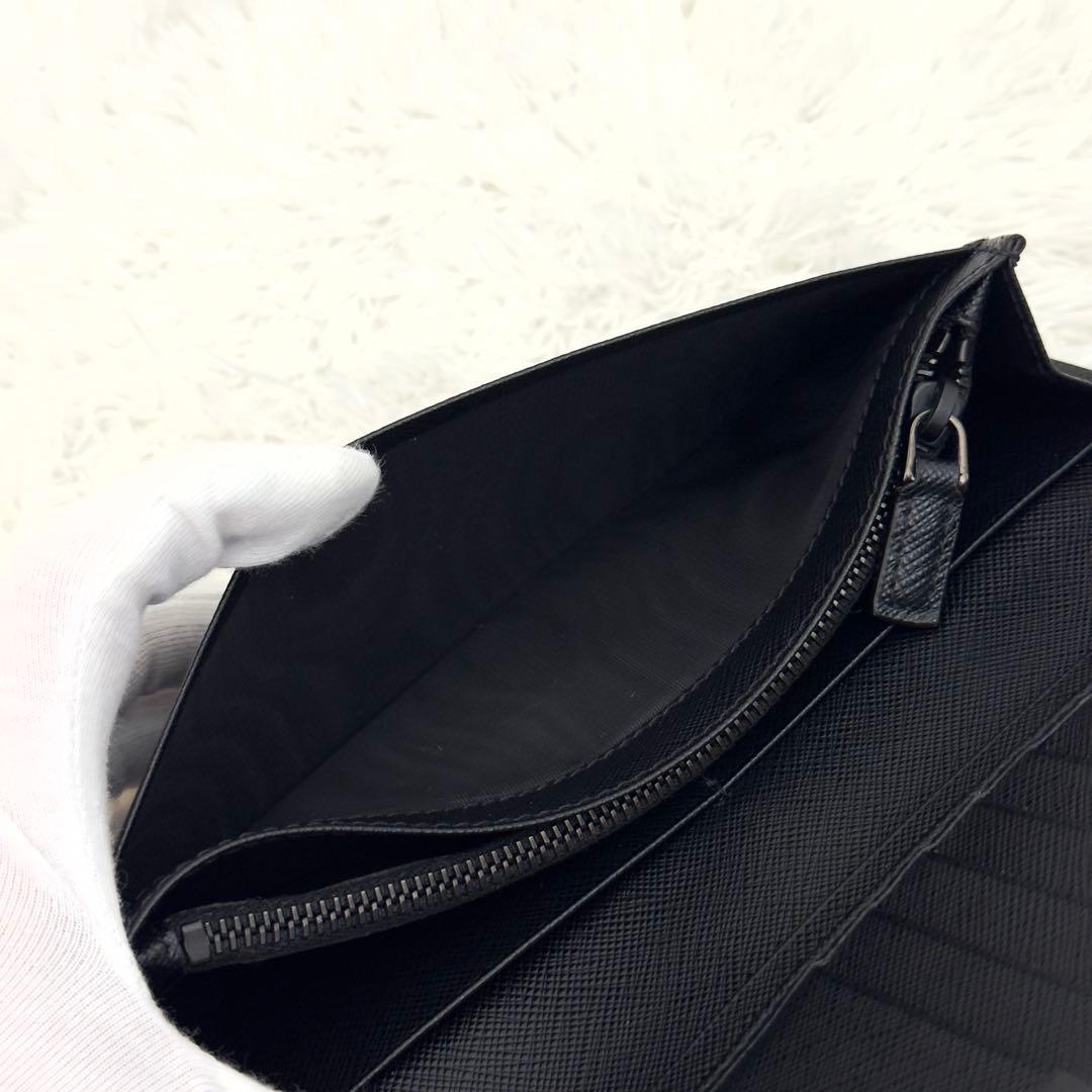 未使用級✨RFID内蔵 PRADA プラダ サフィアーノレザー 長財布 二つ折り