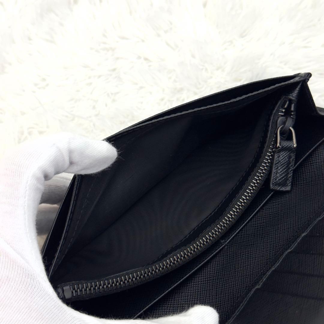 未使用級✨RFID内蔵 PRADA プラダ サフィアーノレザー 長財布 二つ折り
