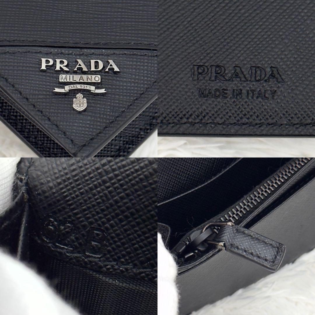 未使用級✨RFID内蔵 PRADA プラダ サフィアーノレザー 長財布 二つ折り