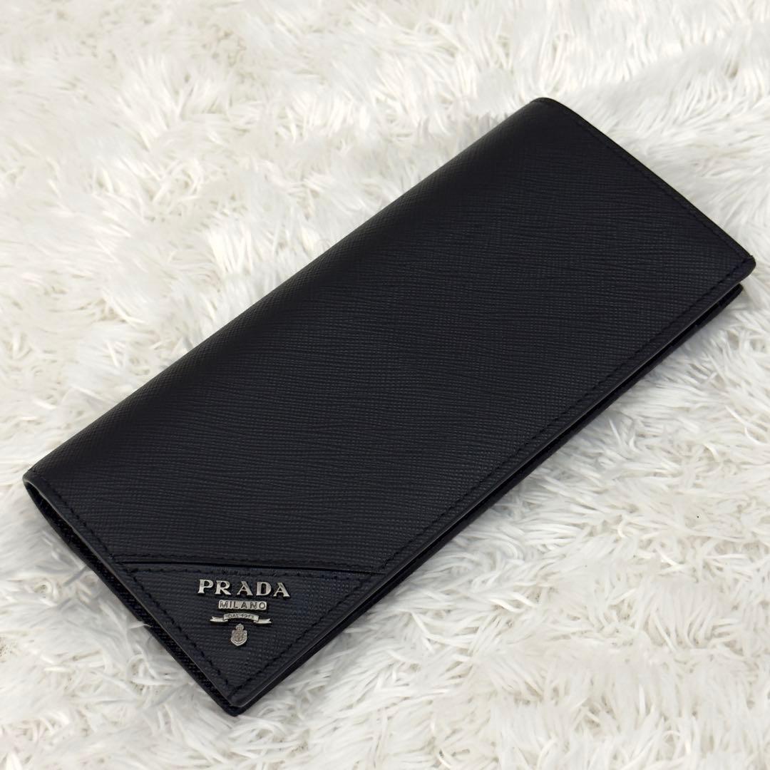 未使用級✨RFID内蔵 PRADA プラダ サフィアーノレザー 長財布 二つ折り