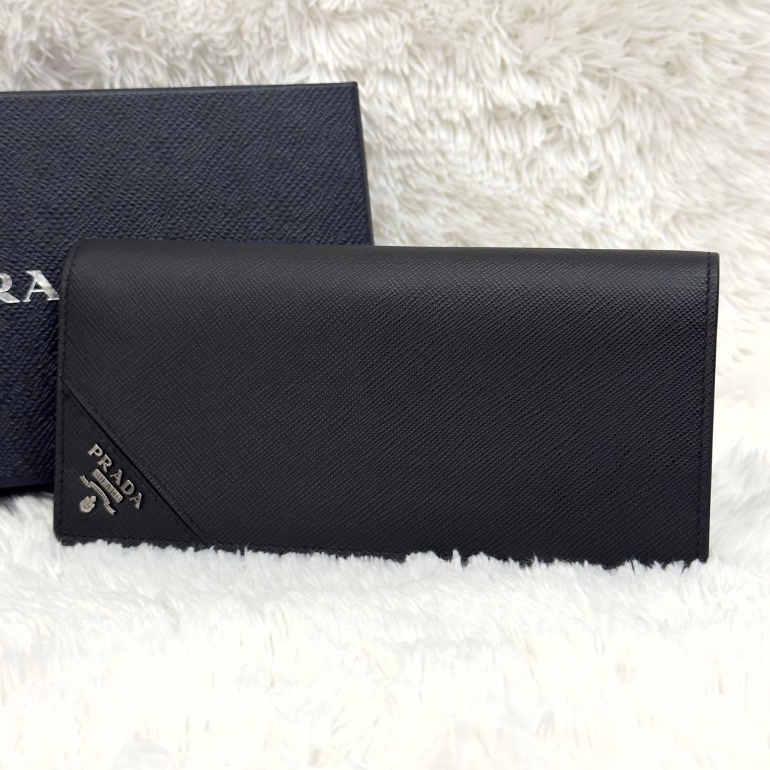 未使用級✨RFID内蔵 PRADA プラダ サフィアーノレザー 長財布 二つ折り