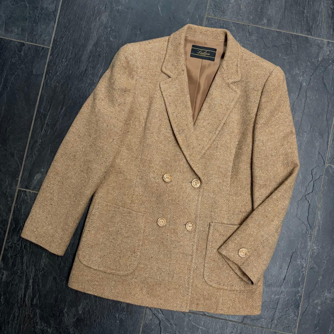 レリアン　カシミヤ100% ゼニア生地使用　テーラードジャケット　ダブルブレスト