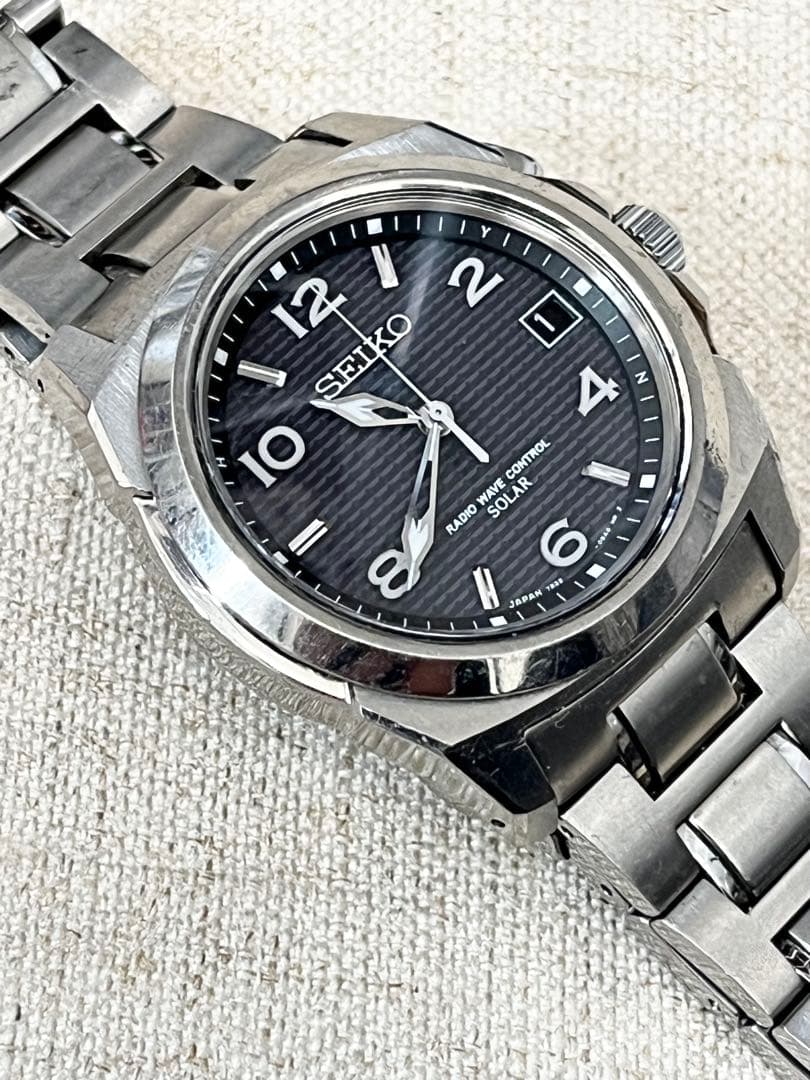 【不動品】SEIKO BRIGHTZ 電波ソーラー チタン 7B22-0AP0