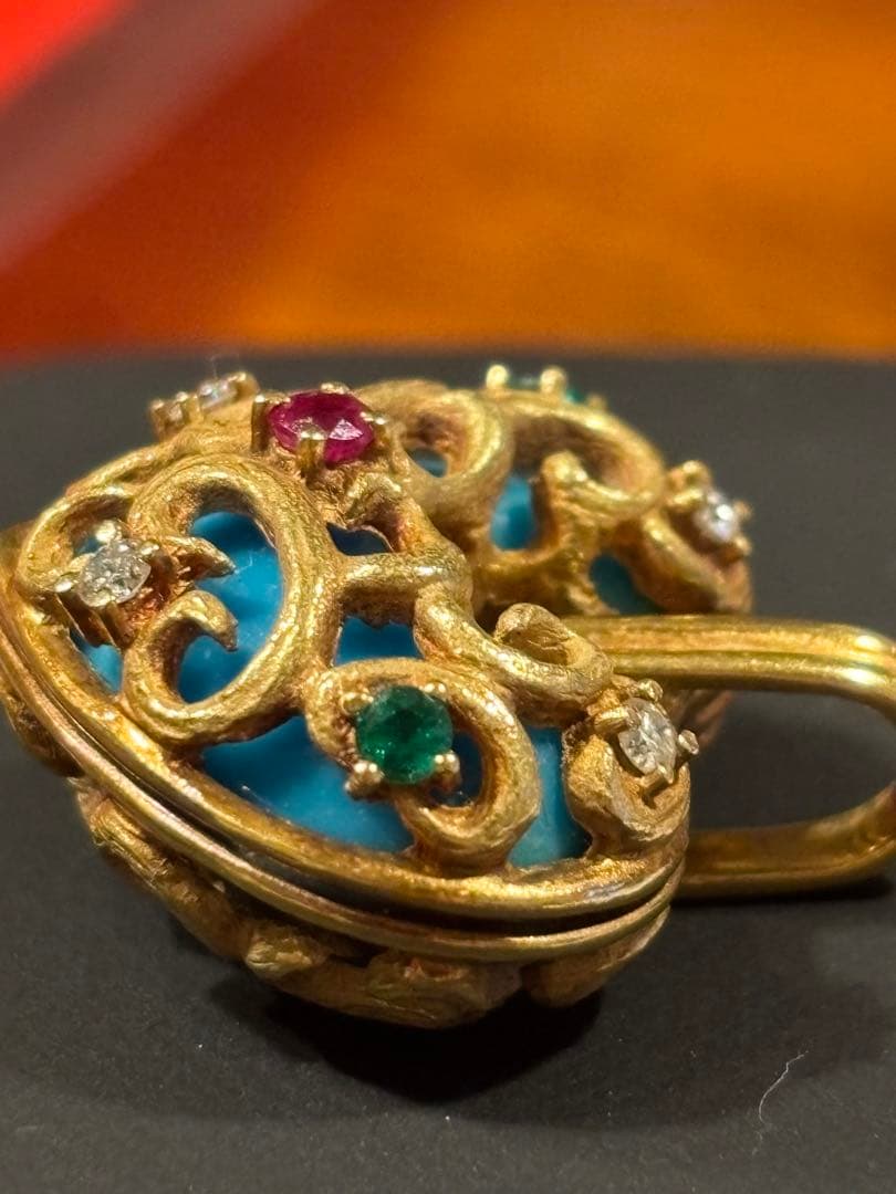 K18ターコイズハートネックレス