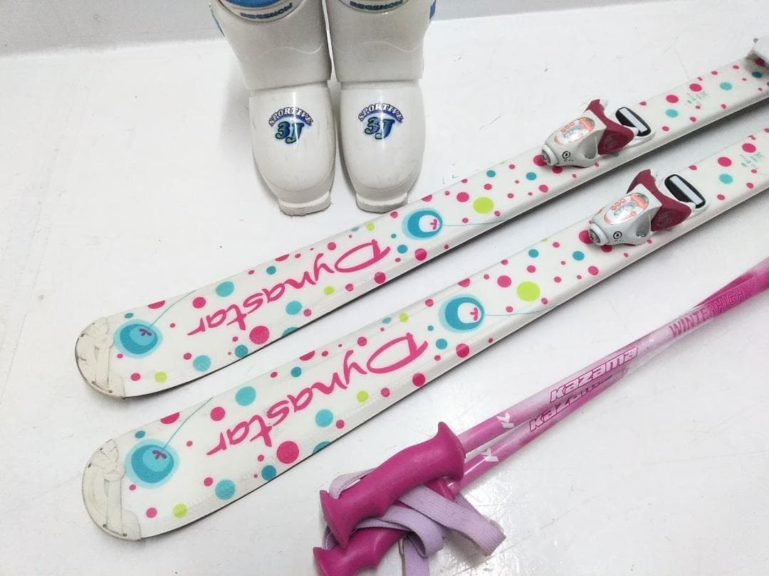 ジュニアスキー4点セット 女の子 dynastar 140cm ブーツ 24cm