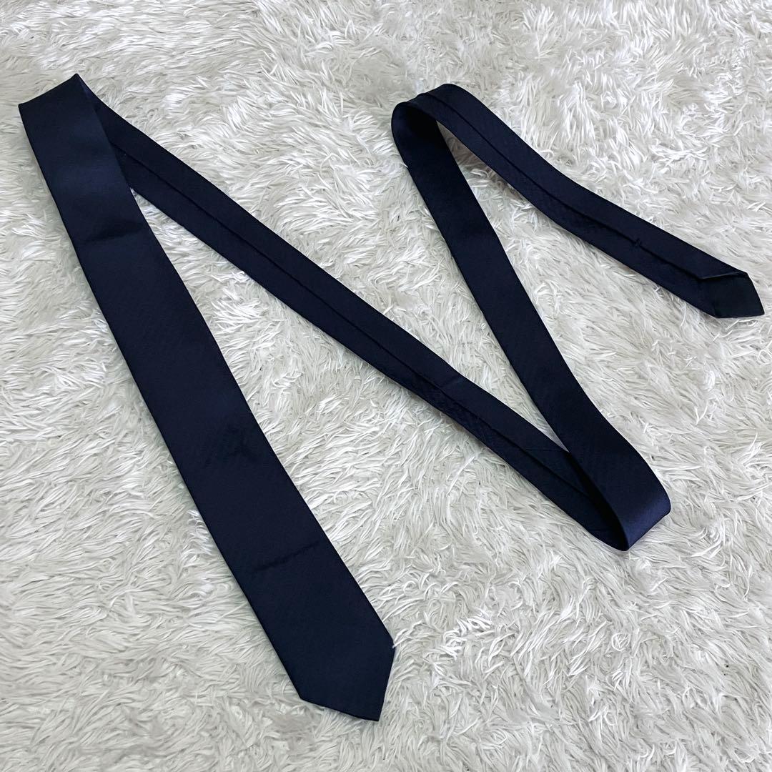 未使用級 BOTTEGA VENETA ネクタイ ナロータイ ネイビー