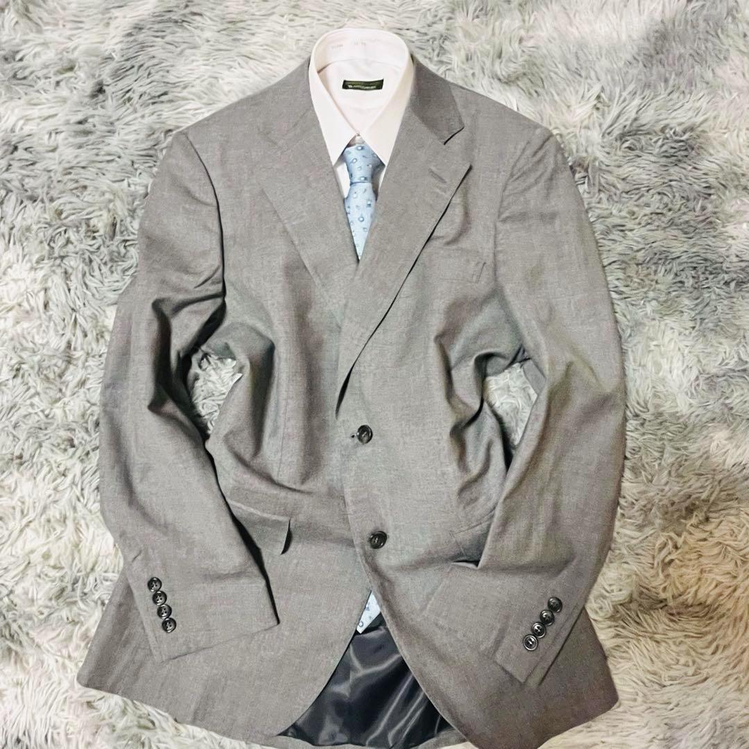 【大特価】エルメネジルドゼニア セットアップ シルク 無地 グレー Ｍ