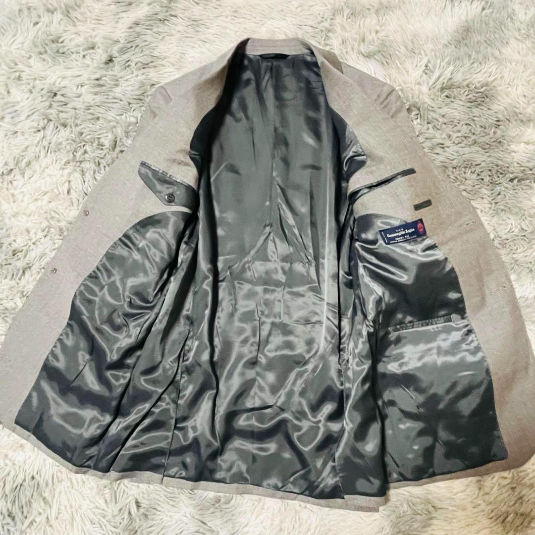 【大特価】エルメネジルドゼニア セットアップ シルク 無地 グレー Ｍ