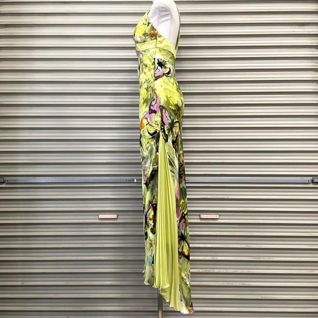 ジョヴァニ シルクドレス サイドプリーツ 蝶 バタフライ パーティー 衣装 高級