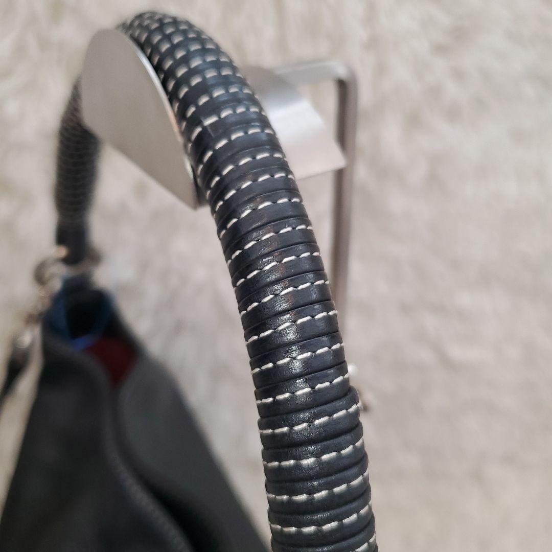 ⭐極美品⭐濱野 2way ショルダーバッグ シボ革 ブラック