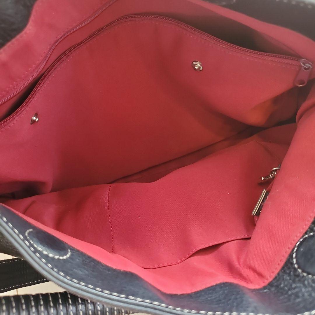 ⭐極美品⭐濱野 2way ショルダーバッグ シボ革 ブラック