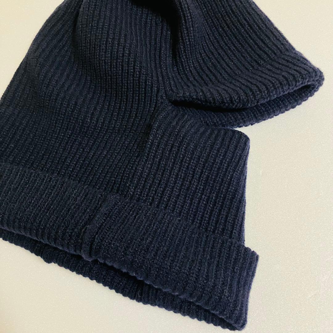 新品　MHL マーガレットハウエル　バラクラバ　ダークネイビー　紺色　毛100%