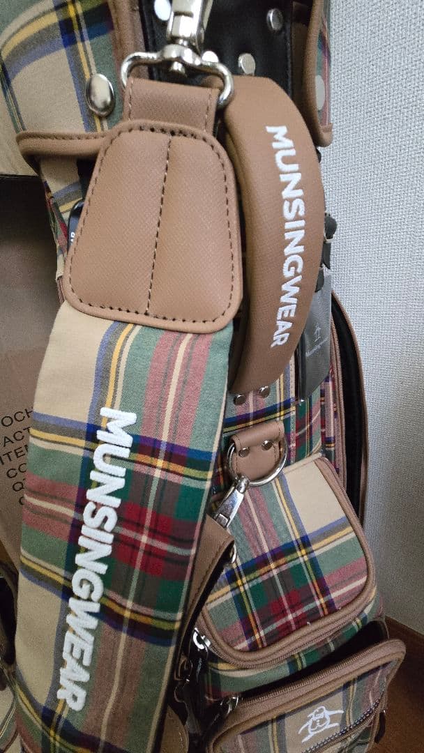 Munsingwear チェック柄 キャディバッグ カートバッグセット