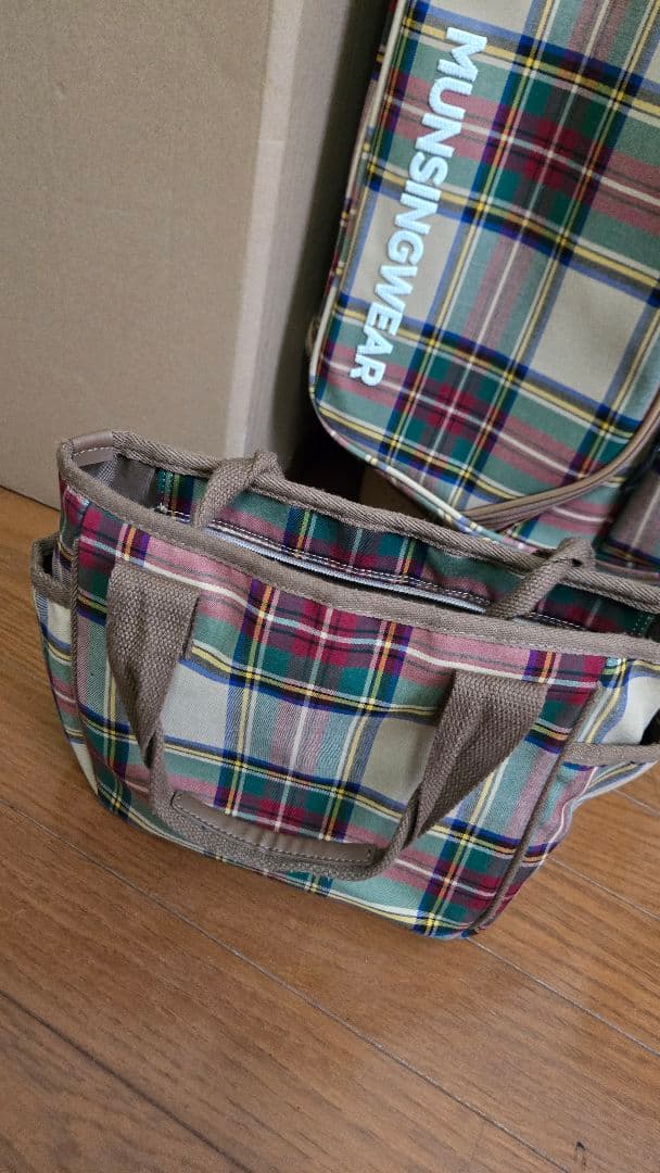 Munsingwear チェック柄 キャディバッグ カートバッグセット