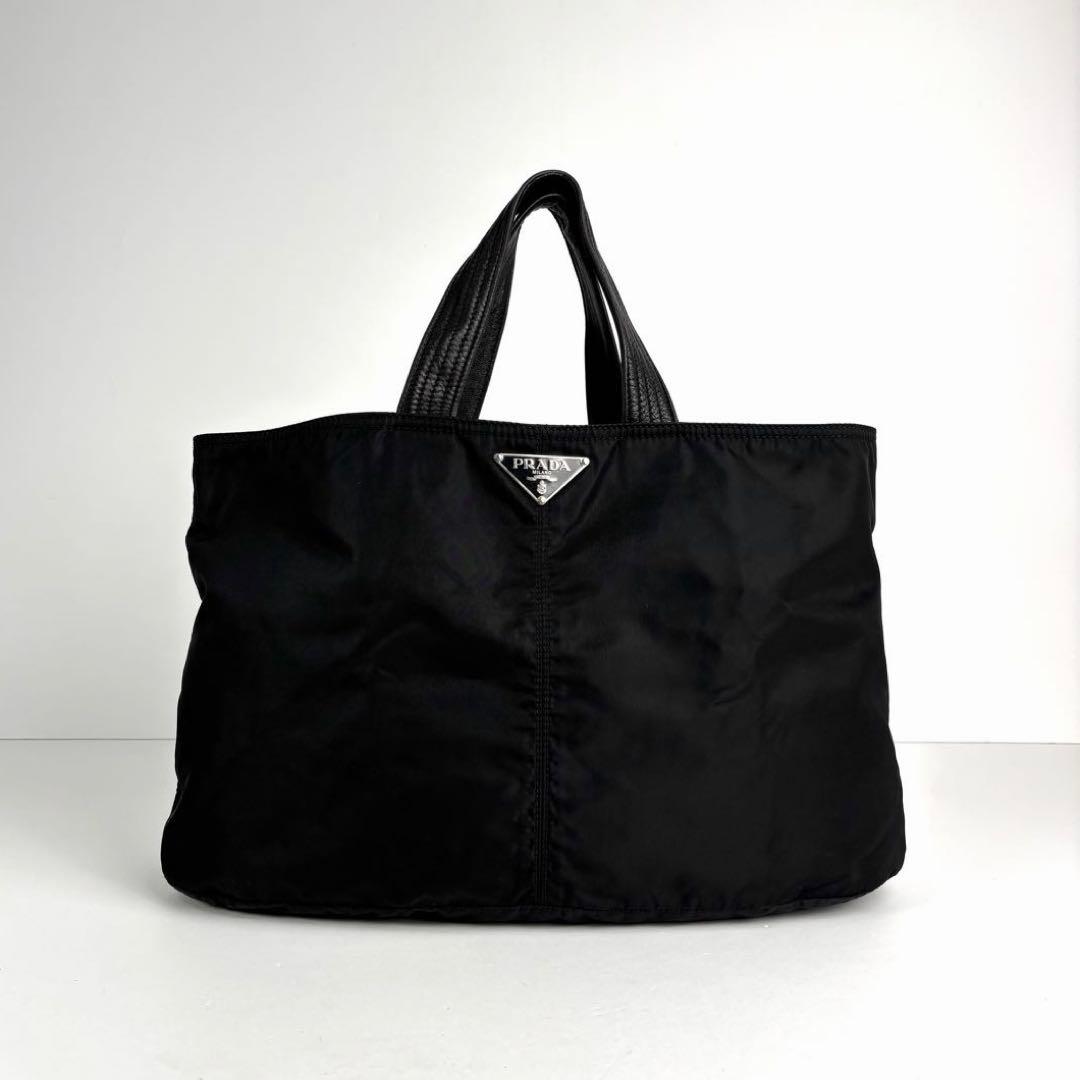 極美品 PRADA プラダ トートバッグ マザーズバッグ ナイロン レザー