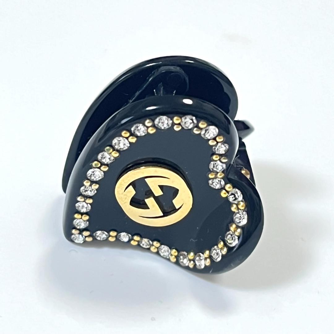 GUCCI グッチ インターロッキングG ハート ヘアクリップ ヘアピン