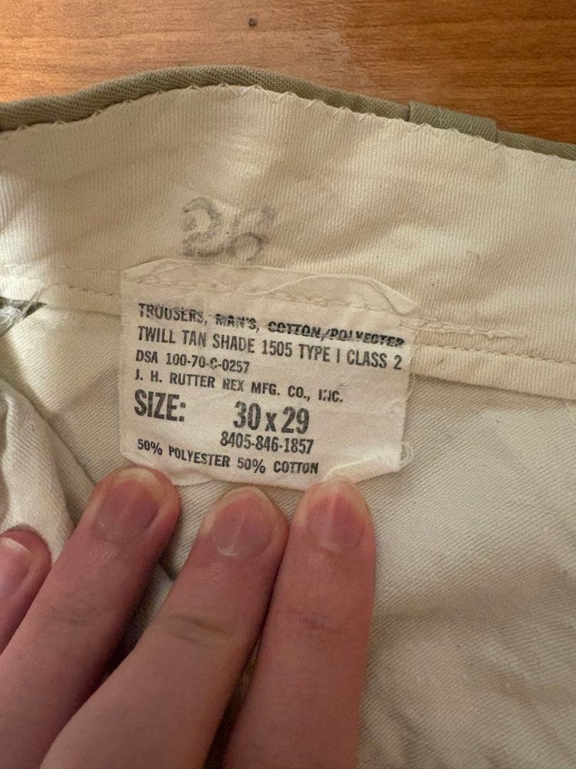 70s U.S.ARMY チノパン　30×29