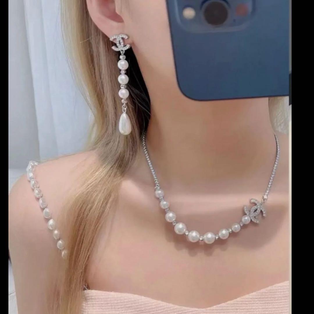 CHANELパールネックレス25B