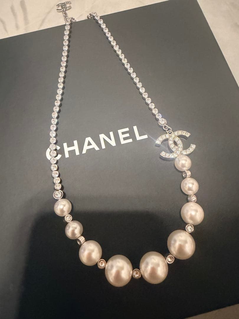 CHANELパールネックレス25B