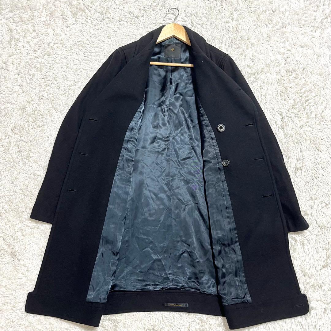 ✨希少✨ato アトウ チェスターコート ダブルボタン カシミヤ 46 M 黒