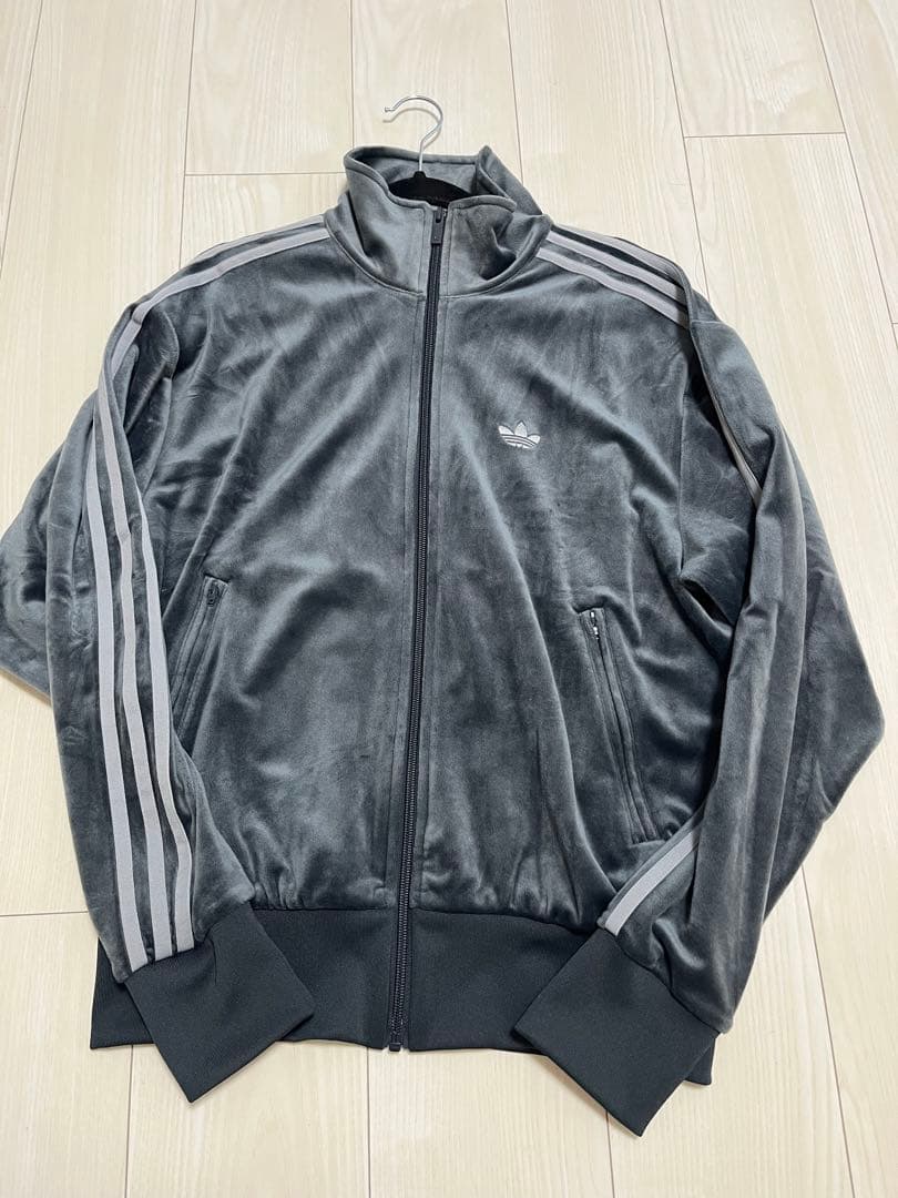 ★adidas コーデュロイ ジャージ グレー J/S★