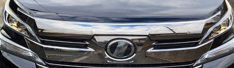 30ヴェルファイア ゴールデンアイズ ボンネット フードモール ダークメッキ