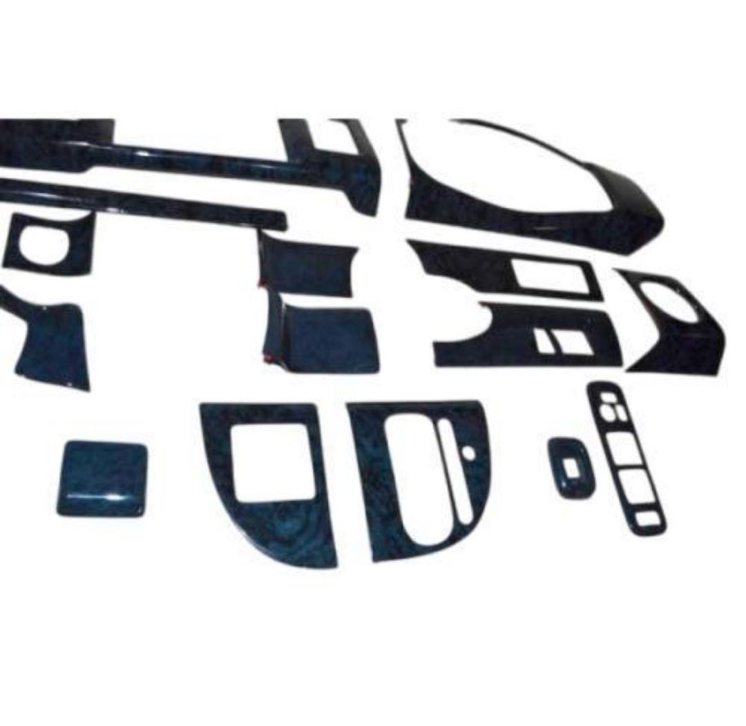 スズキ エブリイ ワゴン DA64 インテリアパネル 黒木目 19ピース