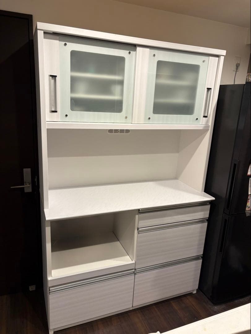 ジョイフル 120 ホワイト 食器棚