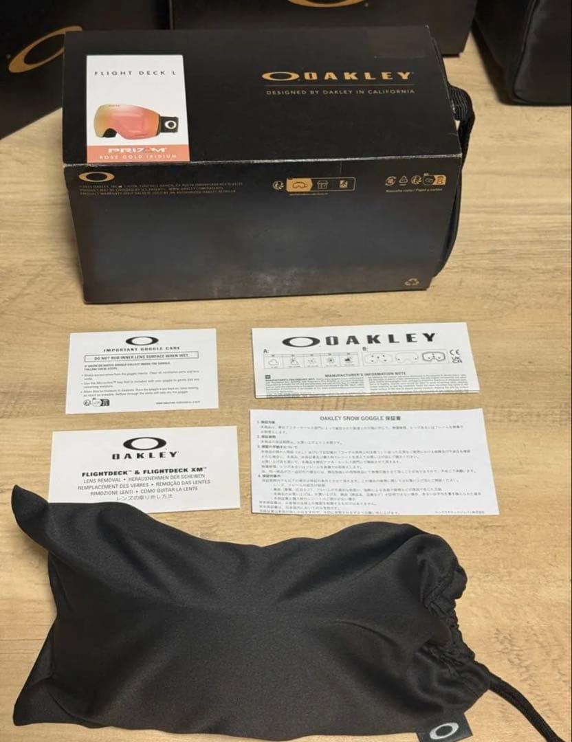 スキー・スノーボードアクセサリー OAKLEYFLIGHT DECKPRIZM ROSE GOLD IRIDIUM