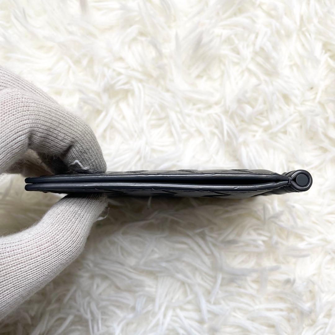 【美品】ボッテガヴェネタ マネークリップ 折り財布 イントレチャート レザー