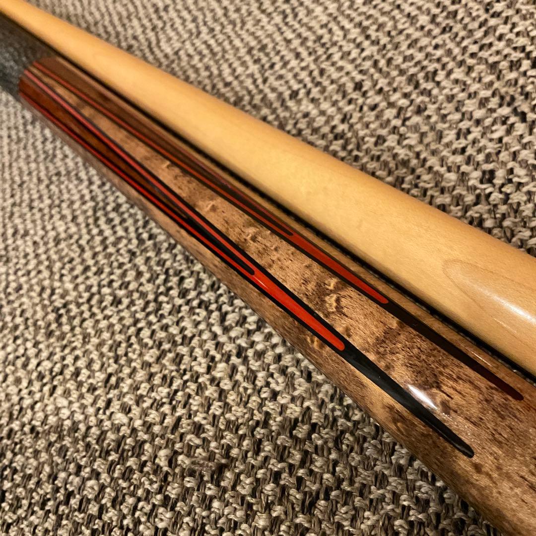 アダム ADAM　ビリヤード キュー　インレイ 5剣　14山　パイロ　キャップ付