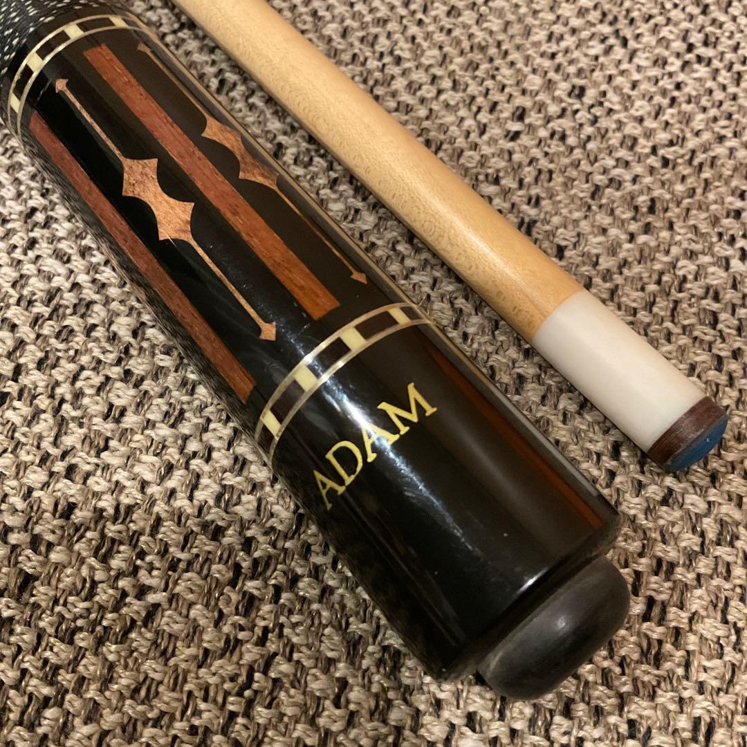 アダム ADAM　ビリヤード キュー　インレイ 5剣　14山　パイロ　キャップ付