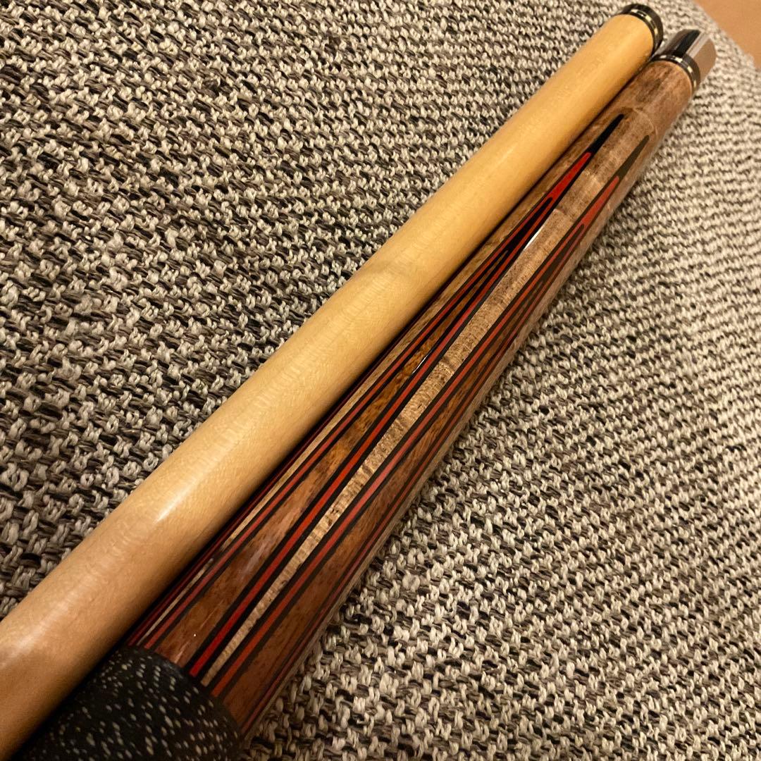 アダム ADAM　ビリヤード キュー　インレイ 5剣　14山　パイロ　キャップ付