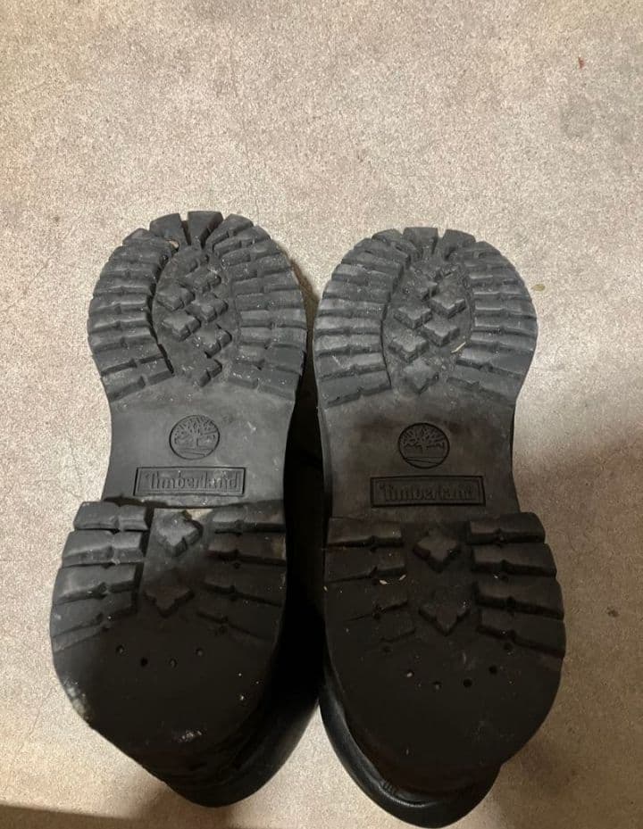 ブラックレザー ワークブーツ 8WTinder