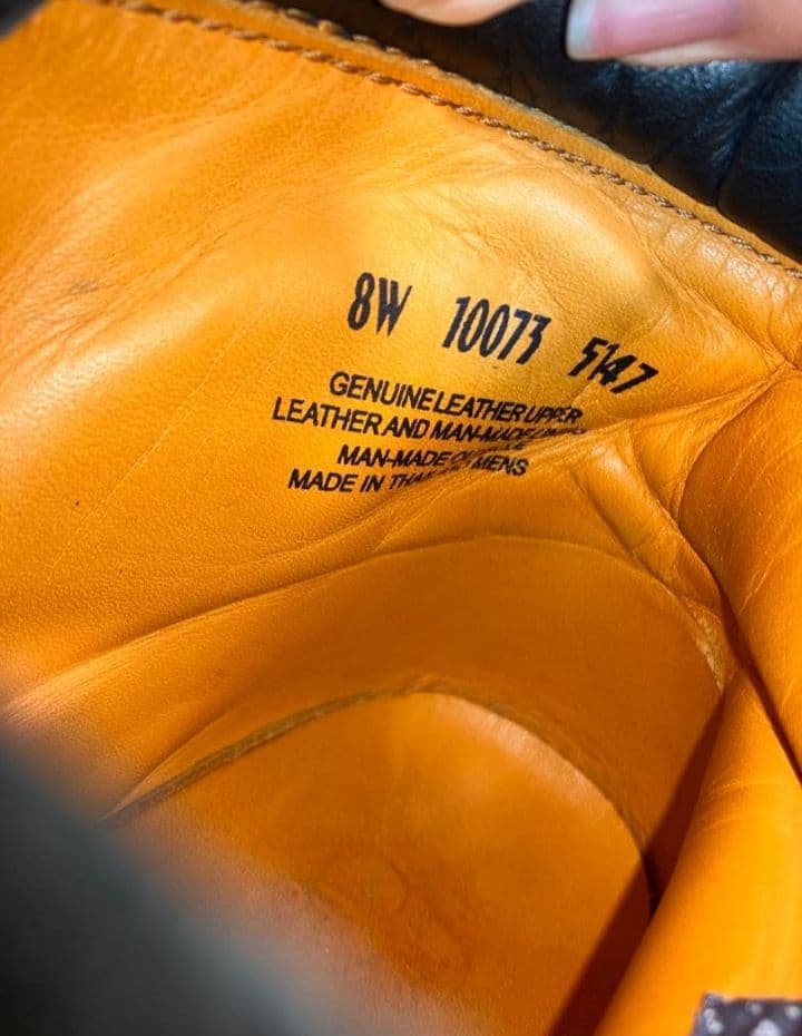 ブラックレザー ワークブーツ 8WTinder