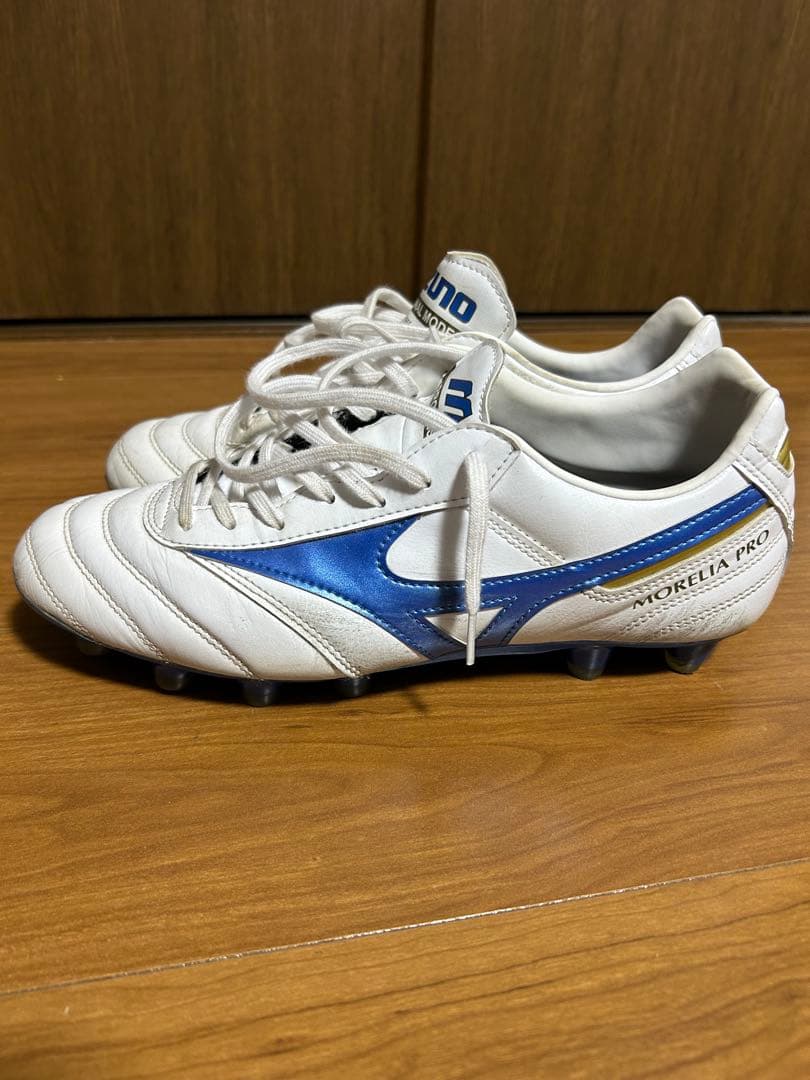 【中古】モレリア プロ　ホワイト×ブルー　26.5cm 海外版