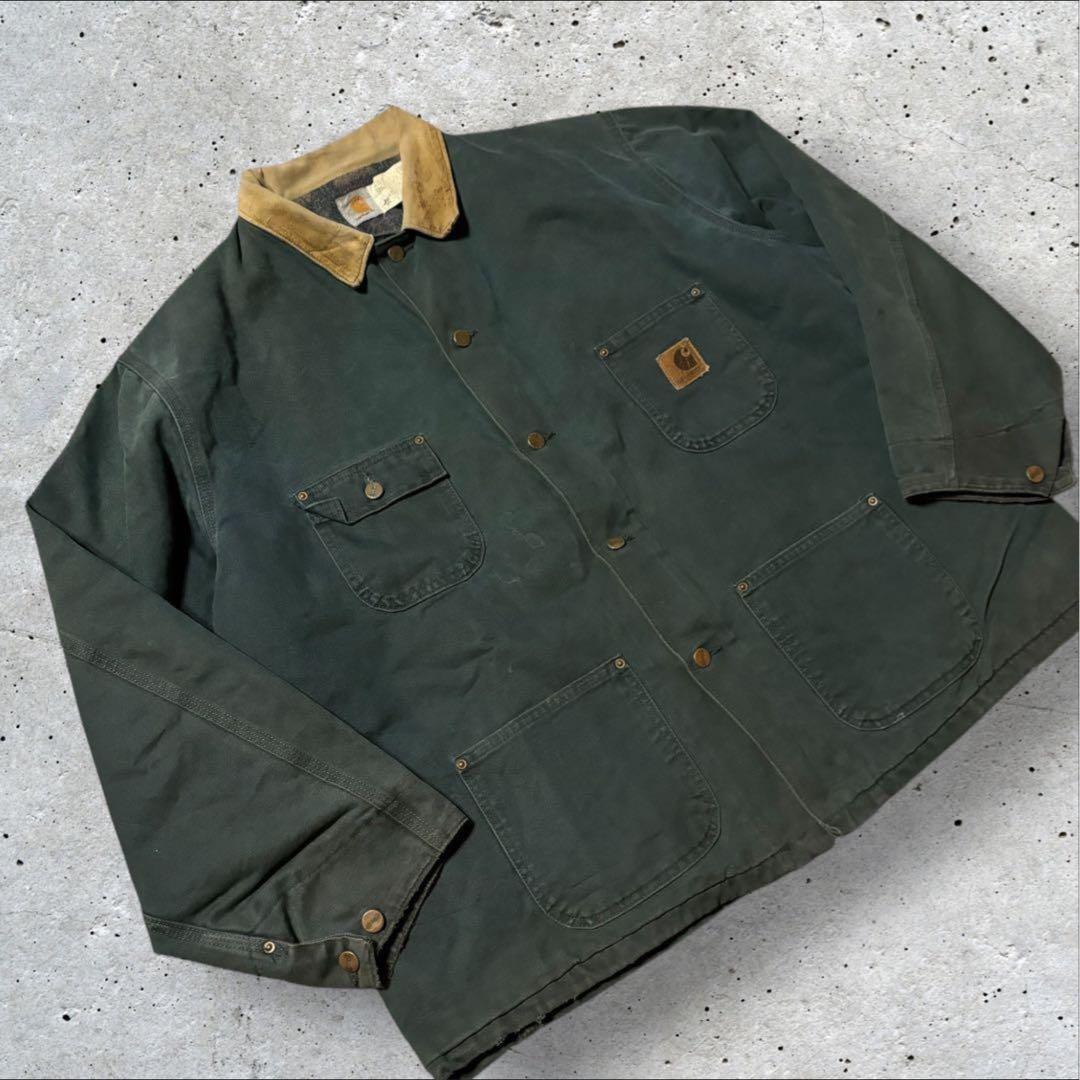 〈カーハート〉ミシガンジャケット　チョアコート　2XL ダック地　希少カラー　i