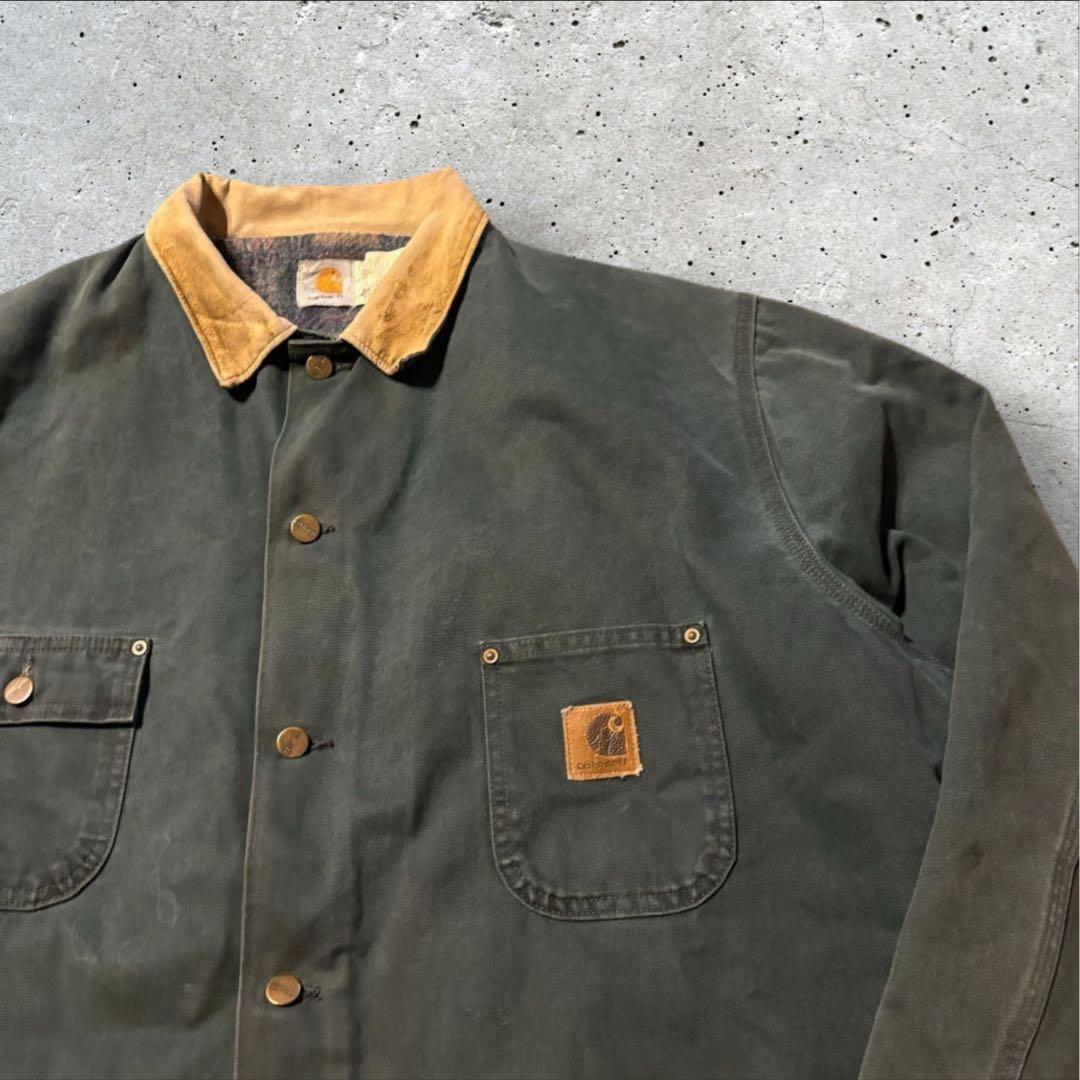 〈カーハート〉ミシガンジャケット　チョアコート　2XL ダック地　希少カラー　i