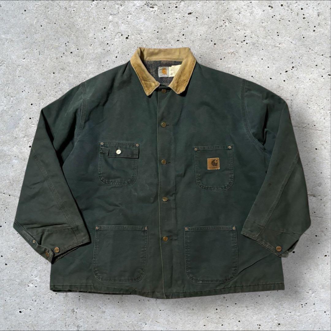 〈カーハート〉ミシガンジャケット　チョアコート　2XL ダック地　希少カラー　i