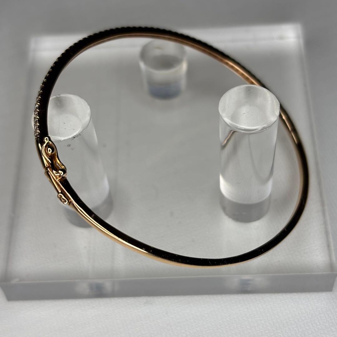 ダイヤモンド K18PG バングル ピンクゴールド